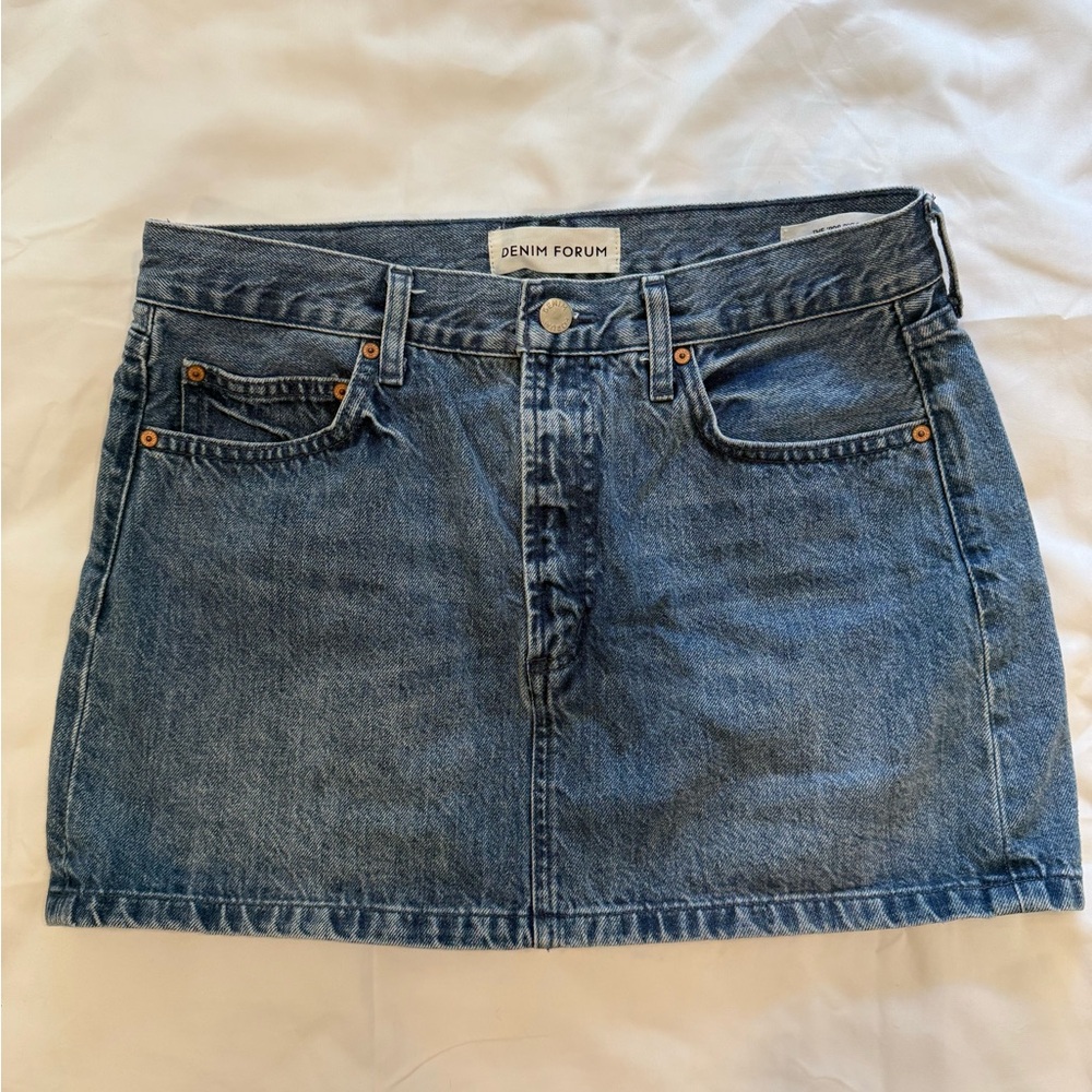 Denim Forum '90s Ricci Skirt in Classic Blue
